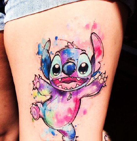 卡通角色“史迪仔”系列纹身图案作品