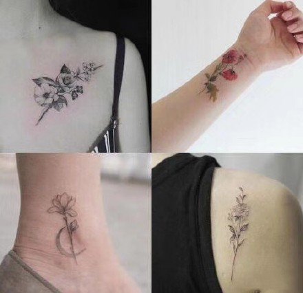 纹身店报价格在200元左右的女生小清新纹身图案参考