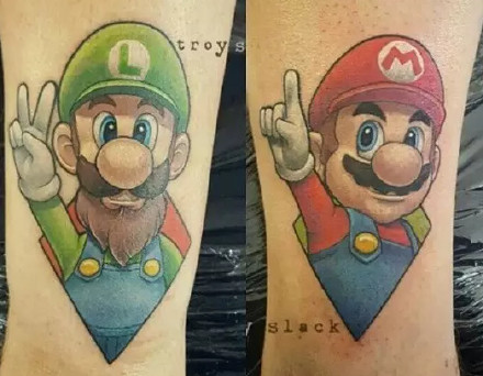 适合情侣的成双成对的彩色纹身图案欣赏