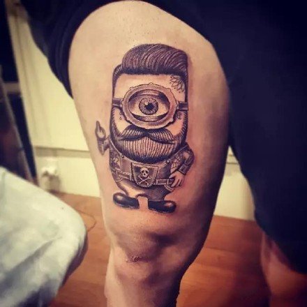 萌版小黄人卡通的纹身图案作品9张