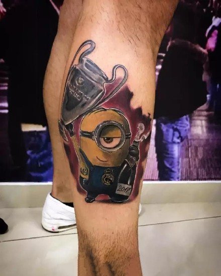 萌版小黄人卡通的纹身图案作品9张