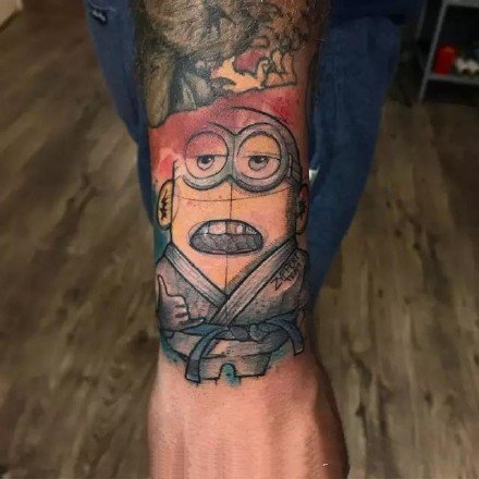 萌版小黄人卡通的纹身图案作品9张