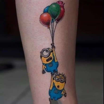 萌版小黄人卡通的纹身图案作品9张