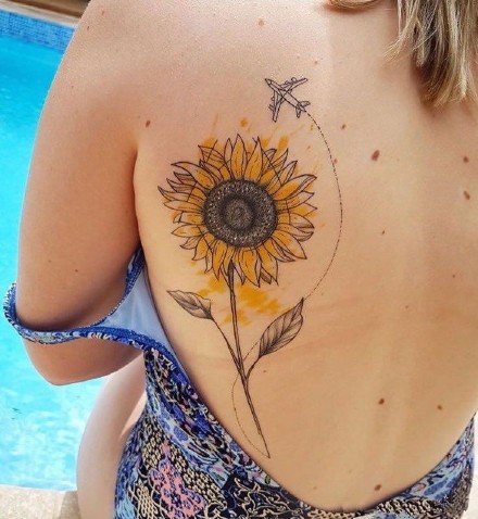 很不错的一组school花卉花朵纹身作品图片