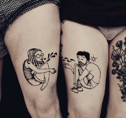 26款适合情侣纹身的漂亮纹身图案作品