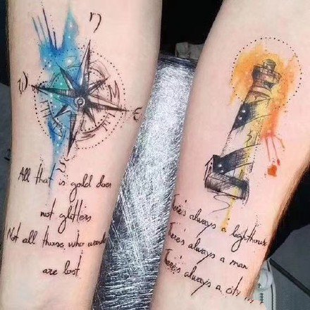 26款适合情侣纹身的漂亮纹身图案作品