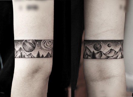 一组适合手环臂环脚环的纹身图案作品欣赏