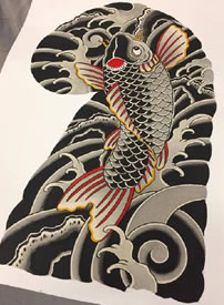 传统风格的半胛纹身手稿图案12张