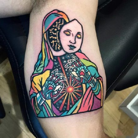 神秘风格的一组创意彩色纹身刺青作品图片