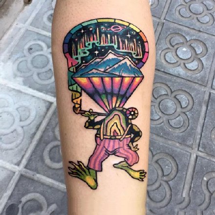 神秘风格的一组创意彩色纹身刺青作品图片