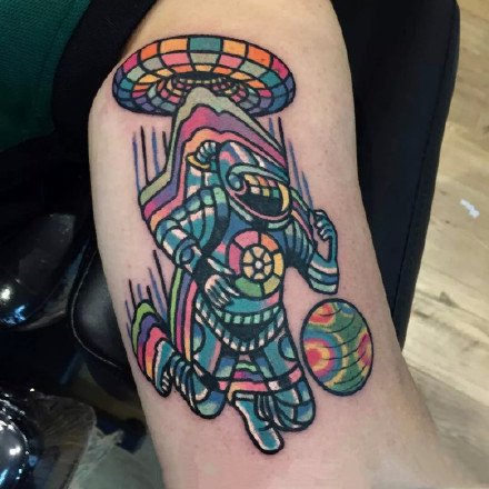 神秘风格的一组创意彩色纹身刺青作品图片
