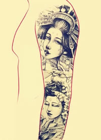 9张花臂手稿的效果图素材图案欣赏缩略频道推荐图