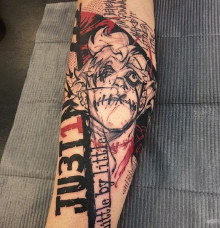 很富有设计感的一组涂鸦纹身作品图案