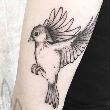 手臂上的一组16张黑灰色纹身图案作品欣赏