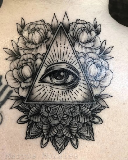 9张关于上帝之眼的一组纹身作品图案