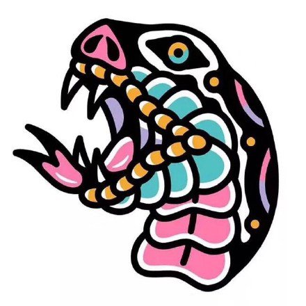 36张oldschool风格的彩色小图案纹身手稿