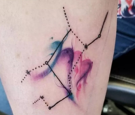 处女座纹身：8张十二星座之处女座的星座符号纹身图案