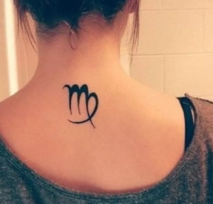 处女座纹身：8张十二星座之处女座的星座符号纹身图案