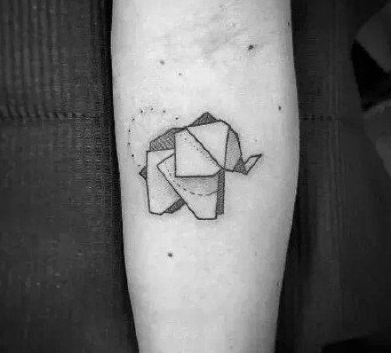 折纸纹身--趣味的一组创意折纸纹身作品图案