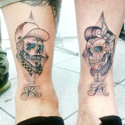 恋人纹身--唯美的一组小清新情侣成对纹身图案