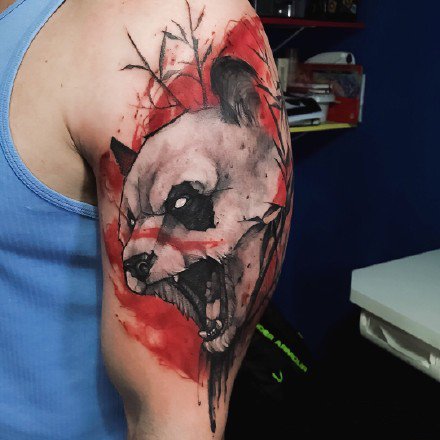 9张很漂亮的一组手臂重彩色纹身图案作品