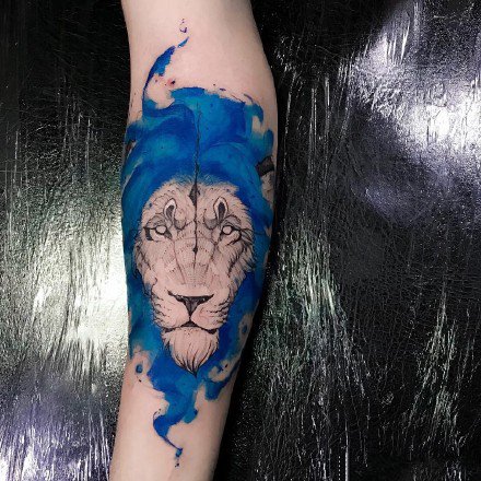 9张很漂亮的一组手臂重彩色纹身图案作品