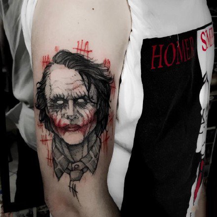 9张很漂亮的一组手臂重彩色纹身图案作品