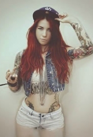 国外欧美花臂tattoogilrs 花臂美女图片欣赏