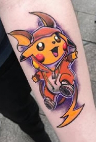 炫彩色的卡通new school风格纹身作品图案9张
