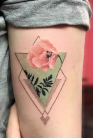 几何三角形的一组图形纹身图案作品9张