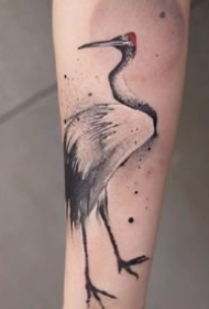 黑色调的一组中国风水墨飘逸纹身图案作品