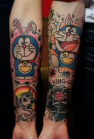 适合情侣的成双成对的彩色纹身图案欣赏