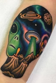 个性暗彩色的old school风格纹身作品9张