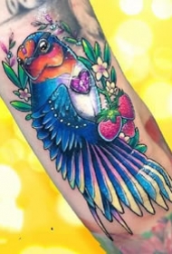 闪闪亮彩色newschool纹身图片7张