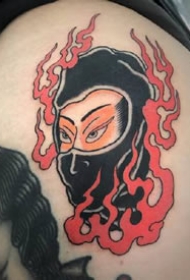 传统日式风格的一组小图案纹身作品图片