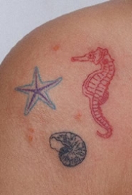 简简单单的9张水彩色涂鸦纹身图案作品