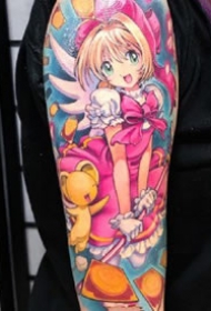 魔卡少女等粉红色调的纹身作品图案欣赏