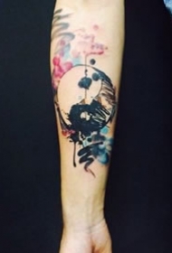 一组中国风水墨太极八卦纹身图9张