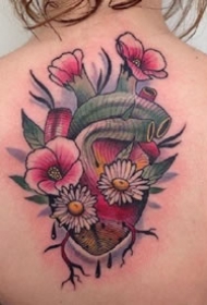 很不错的一组school花卉花朵纹身作品图片