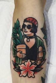 彩色的一组oldschool风格的纹身图案欣赏