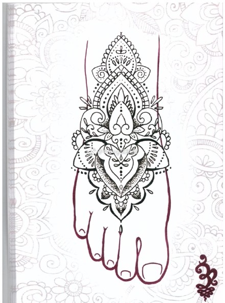 手背和脚背的点刺风格纹身手稿效果图案