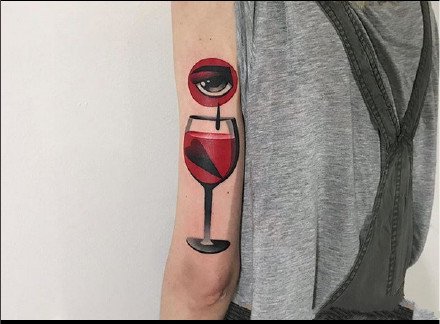 红色与黑色搭配的一组经典红黑纹身图案