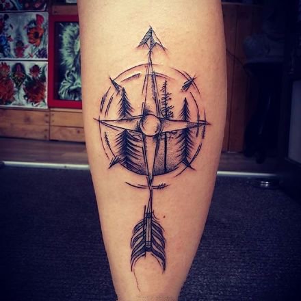 线条构成的一组黑灰创意纹身图案赏析