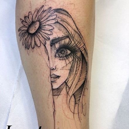 线条构成的一组黑灰创意纹身图案赏析