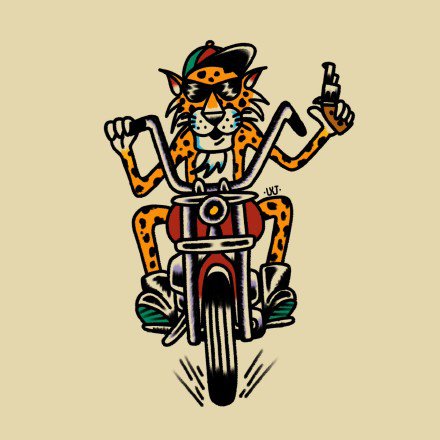 35张oldschool风格的彩色小图纹身作品图案