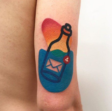 生活中一些小物件的彩色小纹身图案欣赏