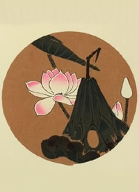 一组几何圆形里的中国风格纹身手稿图案