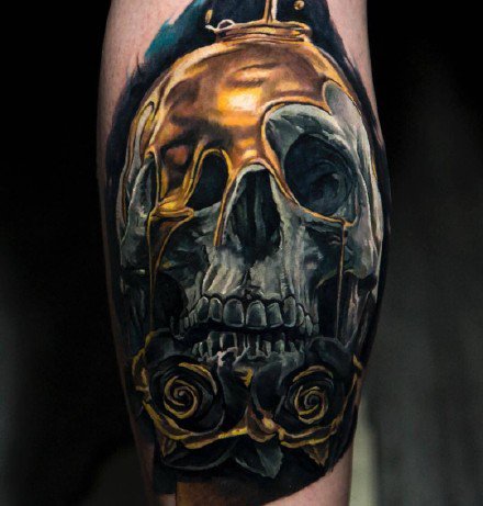 重彩色的一组欧美写实人物肖像纹身图案9张