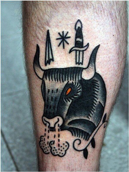 十二星座之金牛座的一组星座纹身图案9张