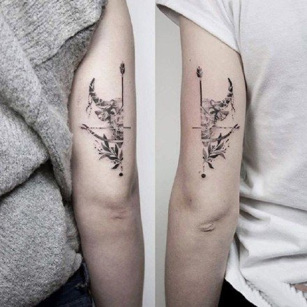 十二星座之金牛座的一组星座纹身图案9张